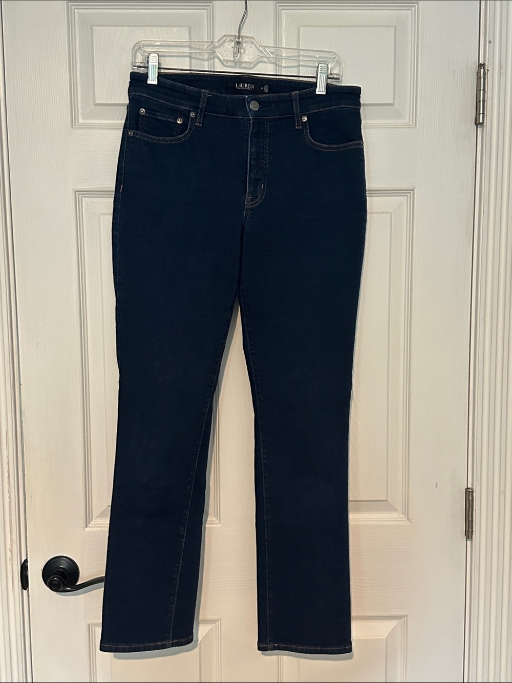 Lauren Ralph Lauren Women’s Navy Straight-Leg Jeans